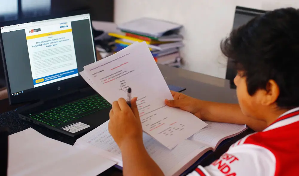 Las clases de Aprendo en casa 2021 vía web iniciaron este 5 de abril. Foto: Grupo La República