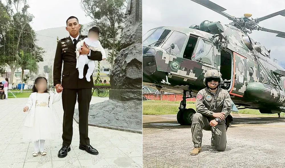 Valiente. Suboficial EP Santiago Huaita Estrada (izquierda) deja dos hijas. Ingeniero. Técnico Jhon Salazar Periche (derecha) era el ingeniero de vuelos. Foto: composición LR Valiente. Suboficial EP Santiago Huaita Estrada (izquierda) deja dos hijas. Ingeniero. Técnico Jhon Salazar Periche (derecha) era el ingeniero de vuelos. Foto: composición LR