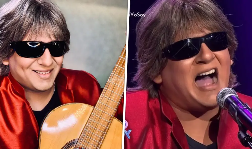 Imitador de José Feliciano se presenta nuevamente en Yo soy Chile. Foto: Sebastián Landa/ Instagram/ captura de Chilevisión