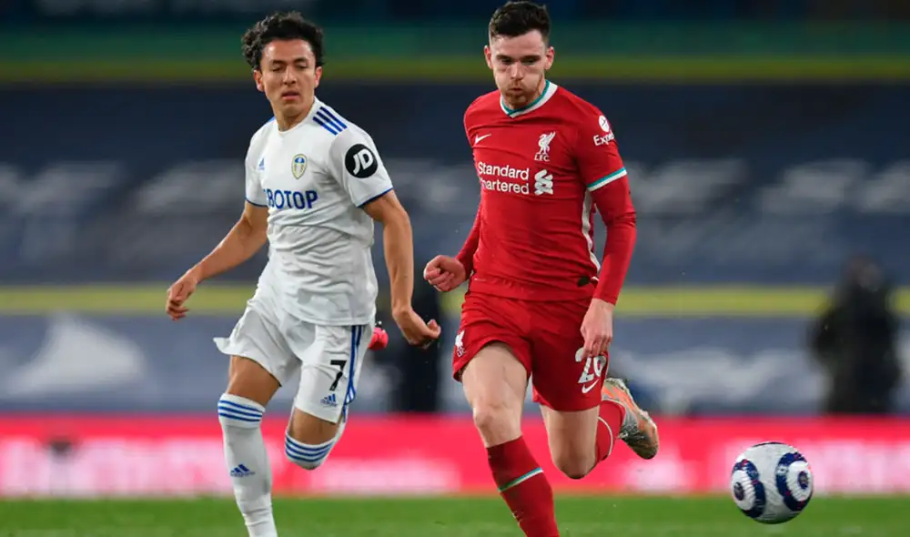 Liverpool y Leeds United empataron a 1 por al trigésimo segunda fecha de la Premier League. Foto: AFP Liverpool y Leeds United empataron a 1 por al trigésimo segunda fecha de la Premier League. Foto: AFP