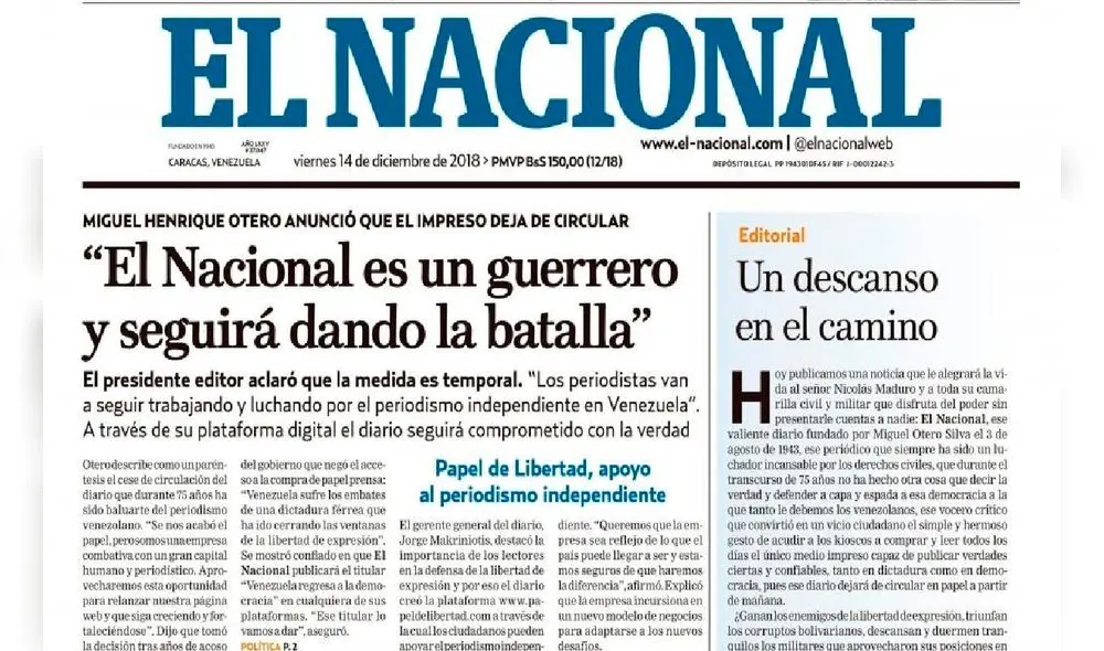 El caso de Venezuela será uno de los principales temas de discusión durante la reunión virtual de la SIP que se realzará desde el 20 de abril. Foto: captura web El caso de Venezuela será uno de los principales temas de discusión durante la reunión virtual de la SIP que se realzará desde el 20 de abril. Foto: captura web