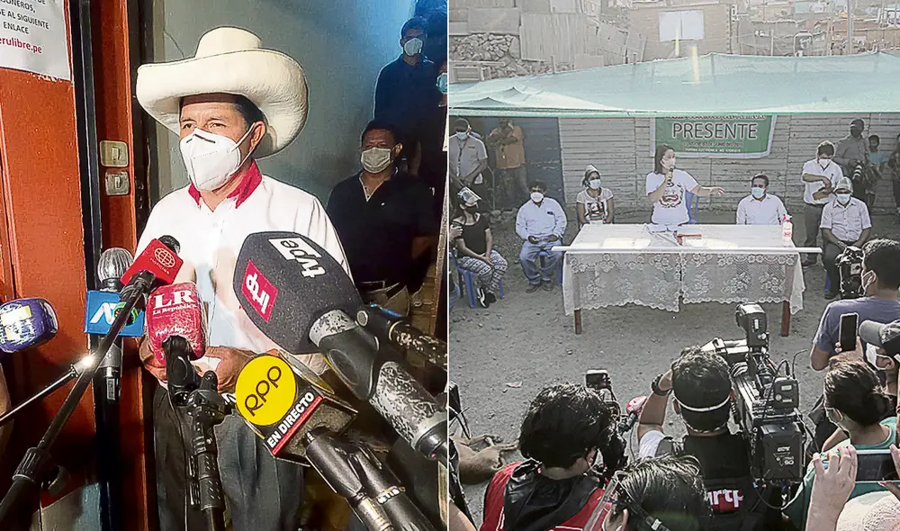 Pedro Castillo se mantiene cauteloso. El jueves inicia viajes al norte. Keiko Fujimori aguarda que el Poder Judicial le permita viajar a regiones. Foto: composición LR / John Reyes / Grace Mora / URPI-LR