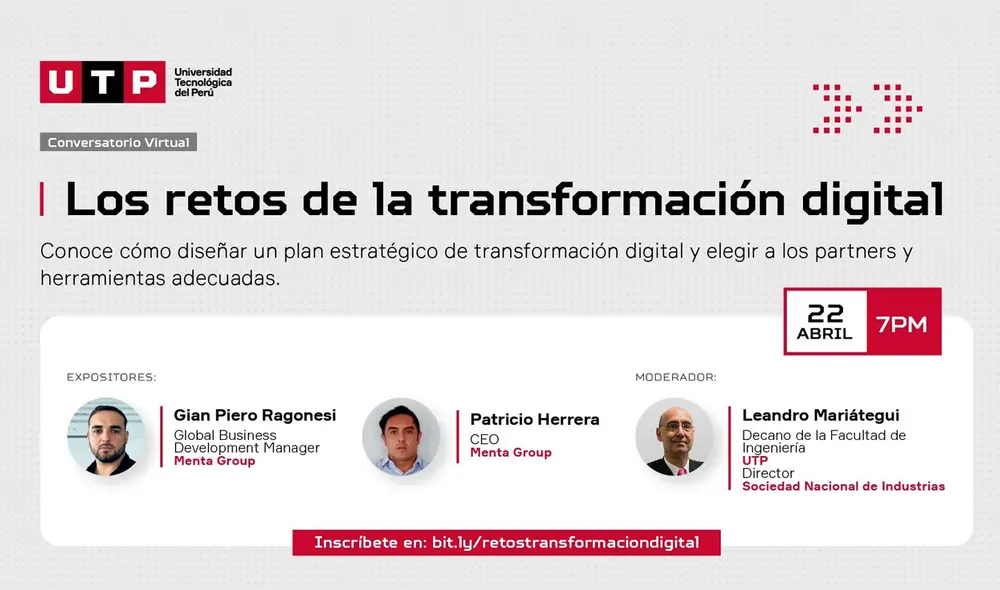 UTP organizará conversatorio sobre los retos de la transformación ...