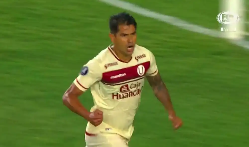 Enzo Gutiérrez selló su doblete ante Palmeiras. Foto: Fox Sports. Enzo Gutiérrez selló su doblete ante Palmeiras. Foto: Fox Sports.