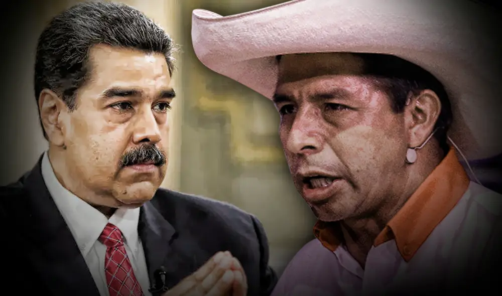 Pedro Castillo exhortó al presidente de Venezuela, Nicolás Maduro, a que primero arregle los problema de su país. Foto: composición de Gersón Cardoso/La República Pedro Castillo exhortó al presidente de Venezuela, Nicolás Maduro, a que primero arregle los problema de su país. Foto: composición de Gersón Cardoso/La República