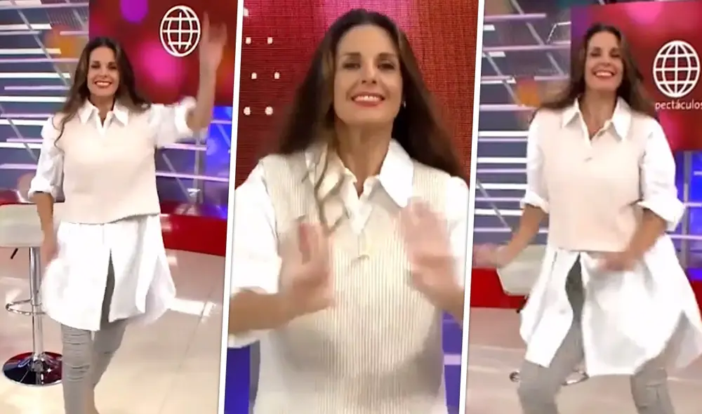 Rebeca Escribens bailando "No sé", viral canción de Explosión de Iquitos. Foto: captura de América TV
