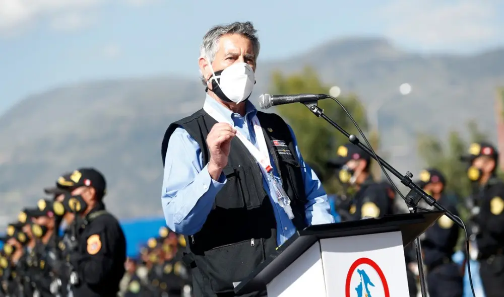 El presidente Francisco Sagasti aseguró que el mejor escudo contra la pandemia son las vacunas. Foto: Presidencia