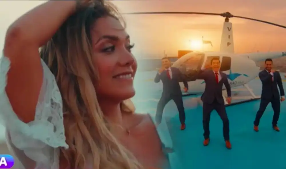 Jonathan Rojas se refirió a la escena de beso que realizó junto a la popular ‘Chabelita’ para el video musical. Foto: composición América TV