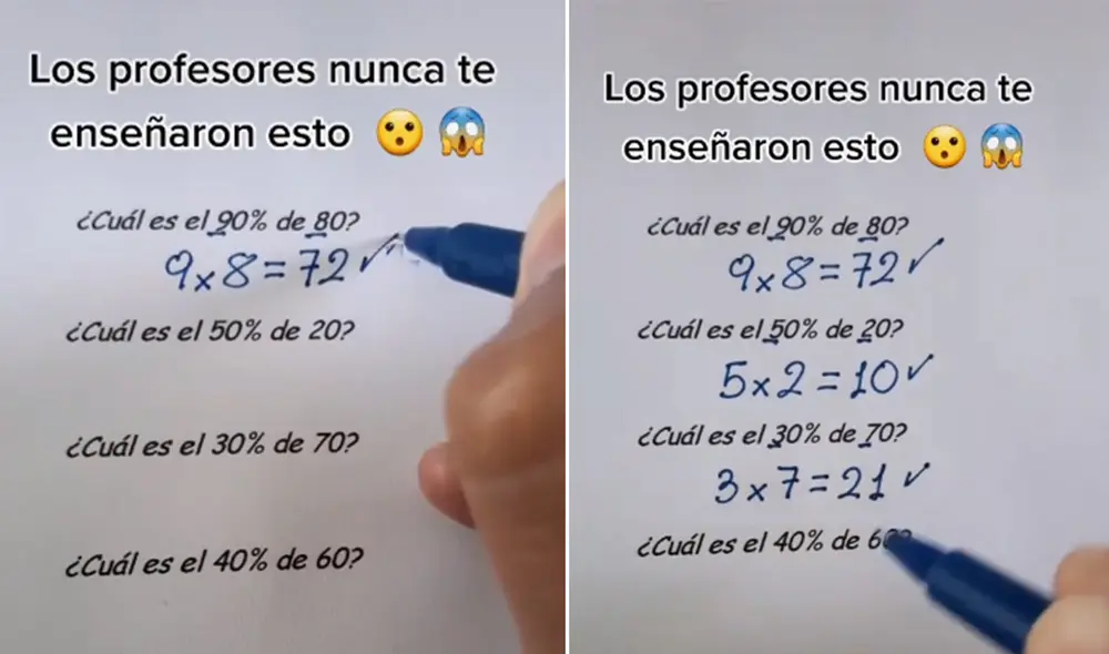 Miles de usuarios ya han intentado hacer este truco y han resuelto el ejercicio en segundos. Foto: captura de TikTok Miles de usuarios ya han intentado hacer este truco y han resuelto el ejercicio en segundos. Foto: captura de TikTok