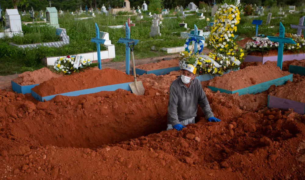 En total, 383.502 personas perdieron la vida a causa de la COVID-19 en Brasil. Foto: AFP En total, 383.502 personas perdieron la vida a causa de la COVID-19 en Brasil. Foto: AFP