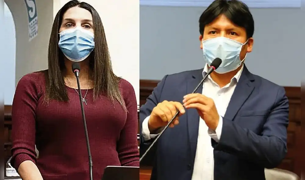 Congresista Carolina Lizárraga del Partido Morado y el parlamentario Betto Barrionuevo de Descentralización Democrática. Foto: composición LR Congresista Carolina Lizárraga del Partido Morado y el parlamentario Betto Barrionuevo de Descentralización Democrática. Foto: composición LR