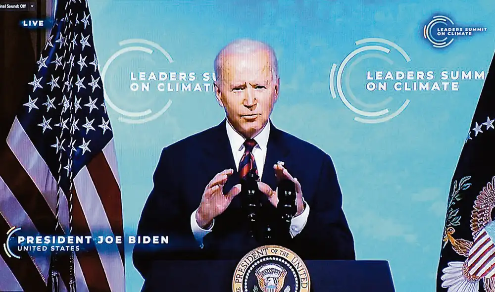 Encuentro. Cuarenta jefes del Estado participaron en reunión virtual convocada por el presidente de Estados Unidos. Foto: AFP