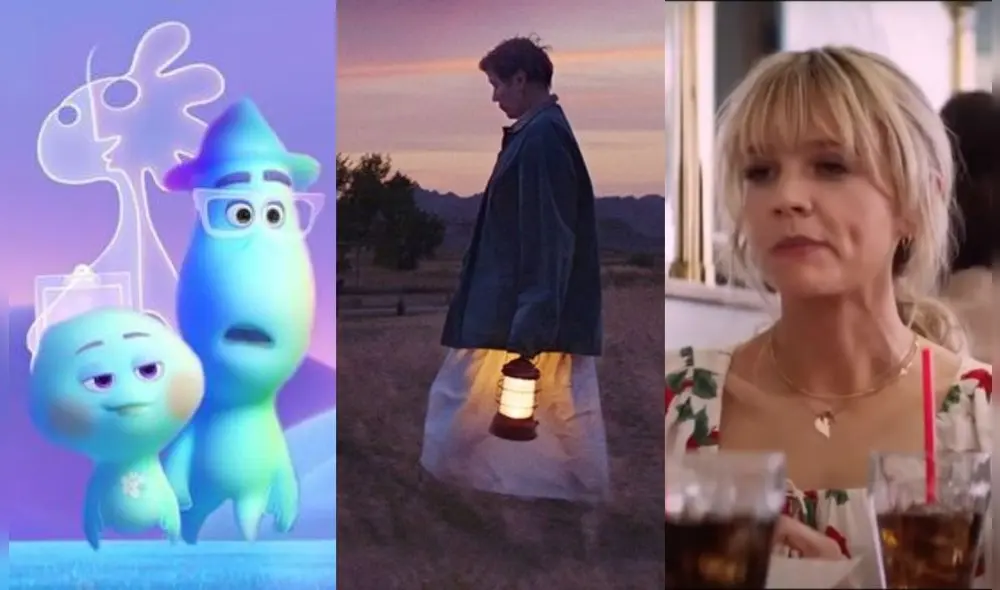 Nomadland, The trial of the Chicago 7 y Promising young woman están nominadas a mejor película en los Oscar 2021. Foto: composición La República