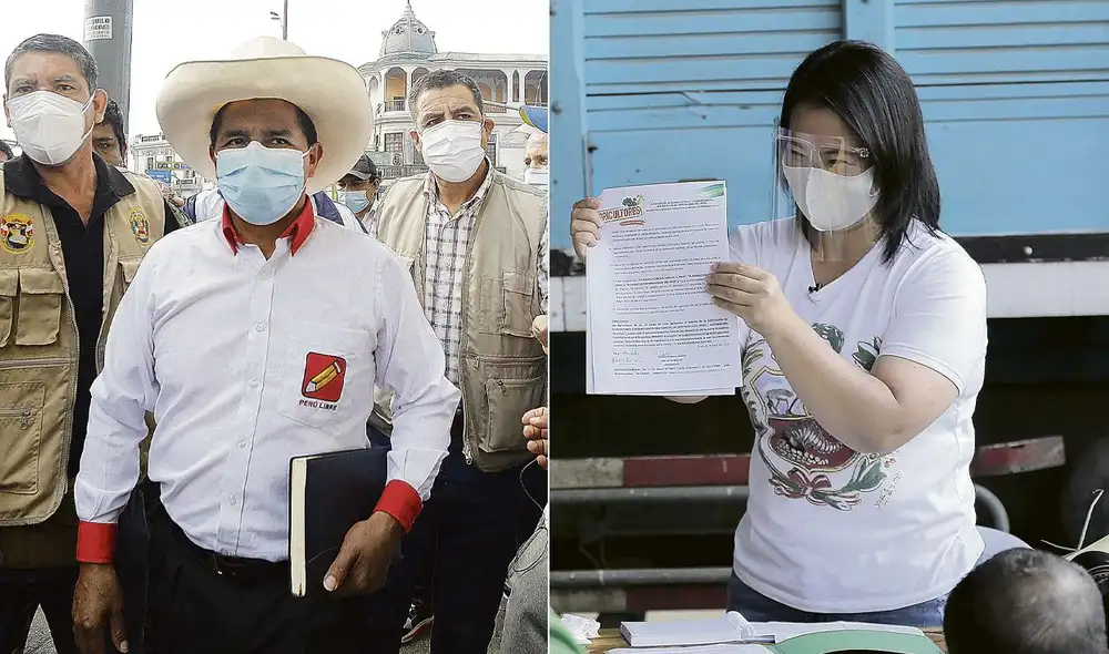 El jefe de la Misión para Perú de IDEA Internacional, Percy Medina, remarcó que ambos candidatos pasaron a la segunda vuelta con los porcentajes más bajos de los últimos 40 años. Foto: composición LR / Félix Contreras / John Reyes