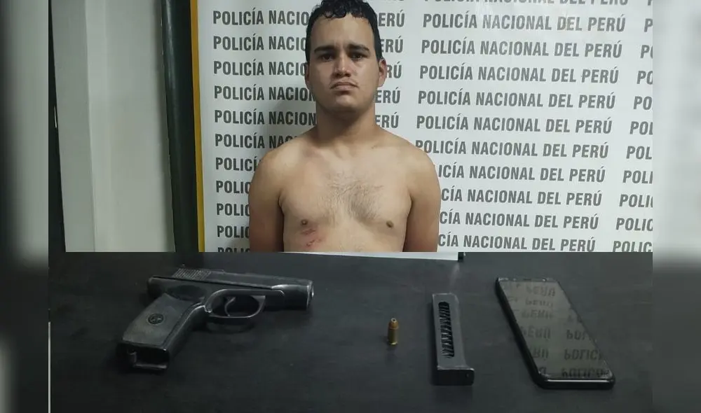 El intervenido registra antecedentes policiales por robo agravado. Foto: PNP