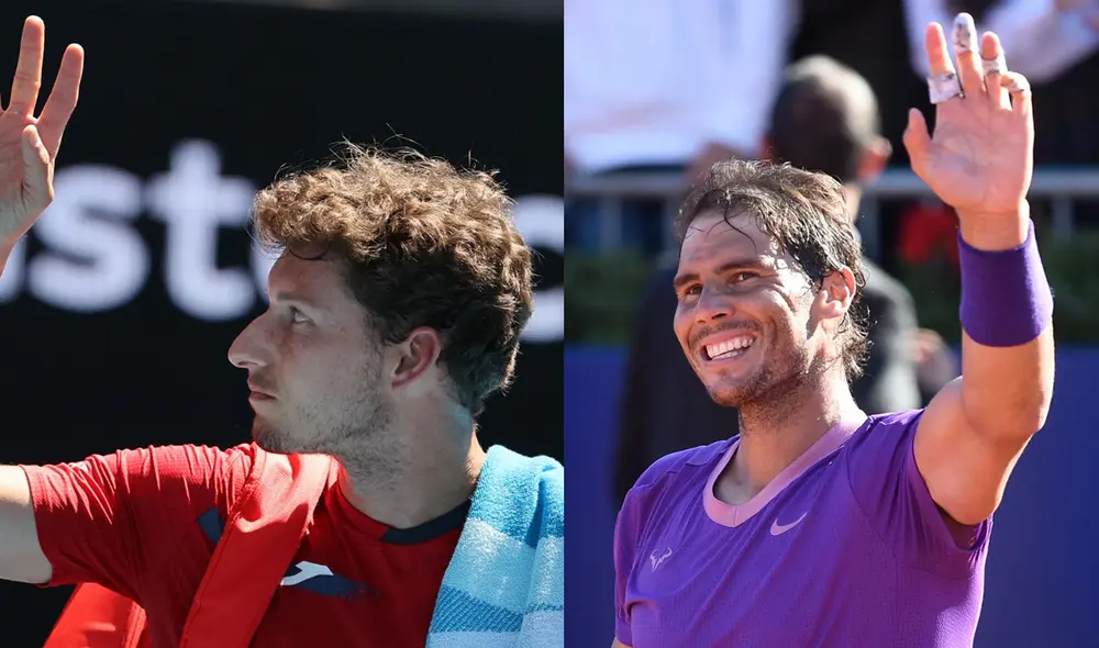 Los españoles Nadal y Carreño se enfrentarán en semifinales. Foto: composición/AFP Los españoles Nadal y Carreño se enfrentarán en semifinales. Foto: composición/AFP