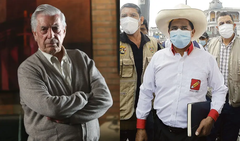 El premio Nobel de Literatura considera a Castillo un peligro para la democracia peruana. Foto: composición La República El premio Nobel de Literatura considera a Castillo un peligro para la democracia peruana. Foto: composición La República