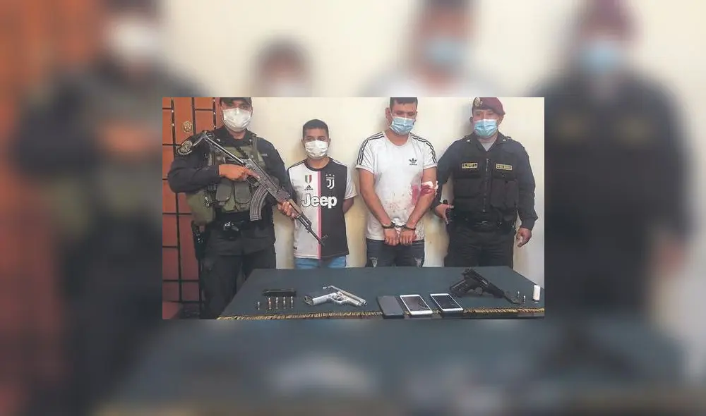 Los intervenidos serían integrantes de la banda criminal autodenominada “Los Babys de Florencia”. Foto; PNP