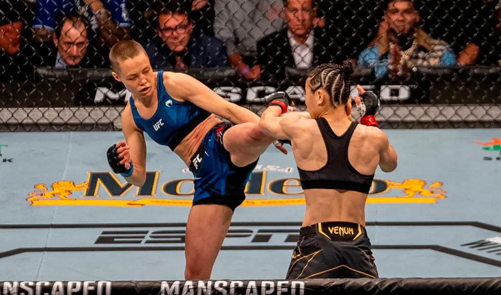 Namajunas se llevó la pelea al minuto 1:18 del primer round. Foto: UFC