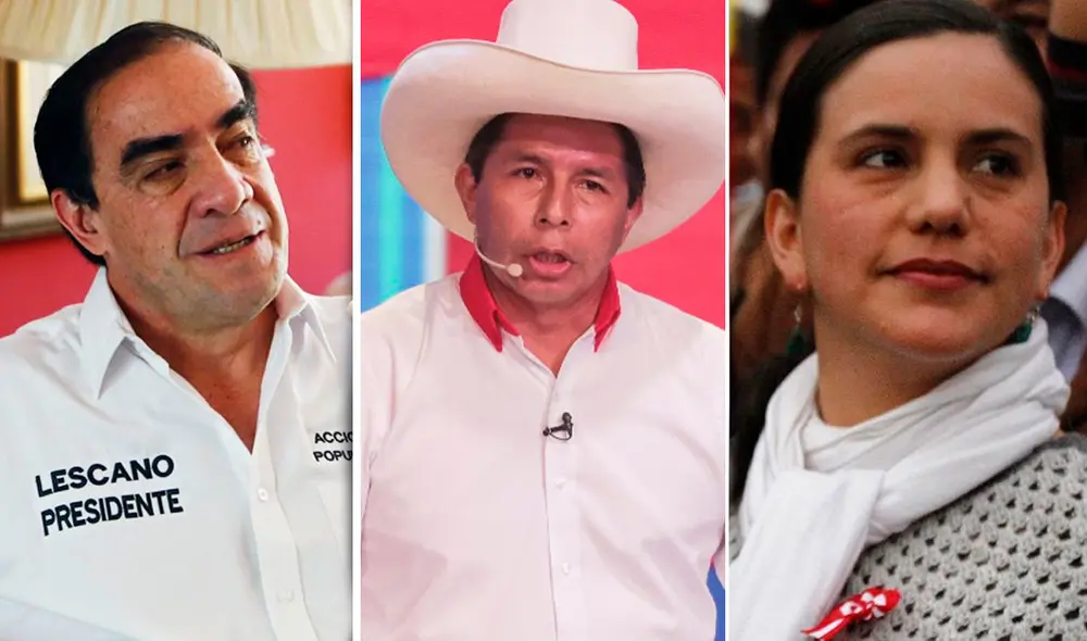 IEP. 40,8% de electores que eligieron Lescano y 59,5% que escogieron a Mendoza ahora votarán por Castillo. Foto: composición/La República