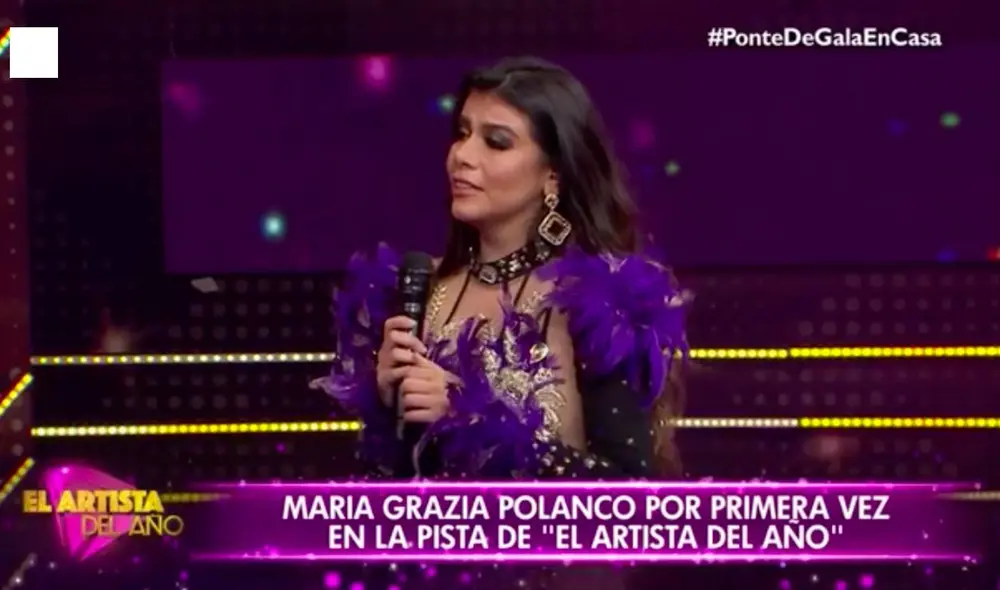La cantante dirigió un mensaje a su familiar durante su presentación en El artista del año. Foto: captura de América TV