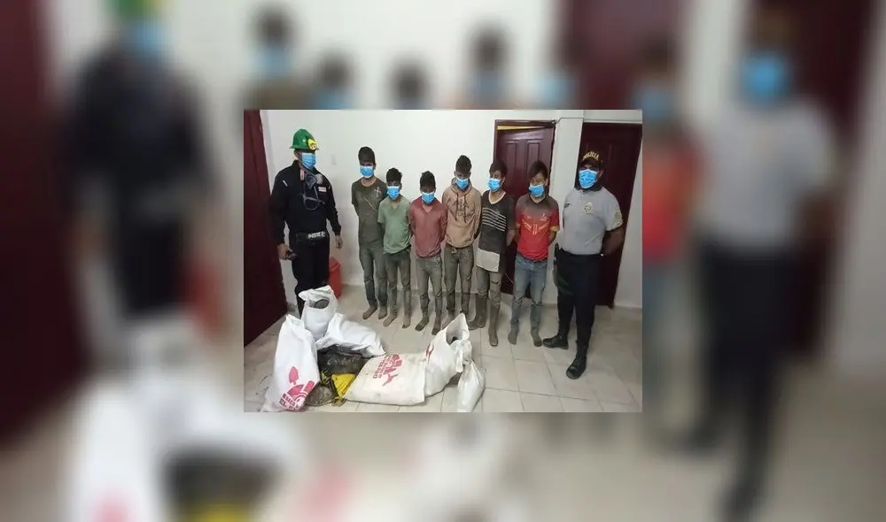 Mineral aurífero sustraído está valorizado en 20.000 soles. Foto: PNP