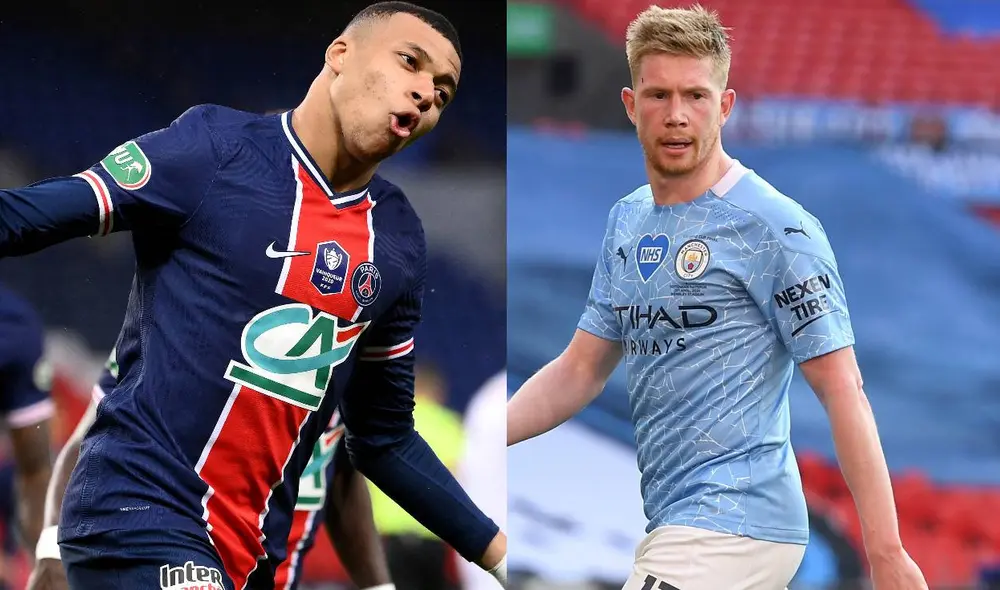 Kylian Mbappé y Kevin De Bruyne son las figuras del PSG y Manchester City, respectivamente. Foto: composición LR Kylian Mbappé y Kevin De Bruyne son las figuras del PSG y Manchester City, respectivamente. Foto: composición LR