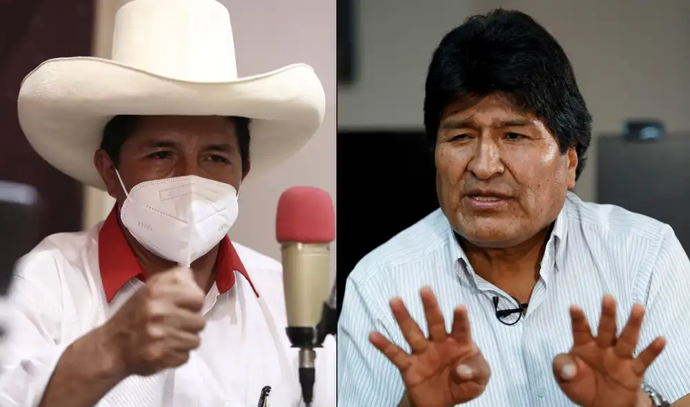 El aspirante de Perú Libre, Pedro Castillo, no respondió si habría alguna injerencia del expresidente de Bolivia, Evo Morales, en su candidatura. Foto: composición/La República El aspirante de Perú Libre, Pedro Castillo, no respondió si habría alguna injerencia del expresidente de Bolivia, Evo Morales, en su candidatura. Foto: composición/La República