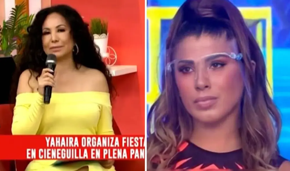 Janet Barboza tildó de "bochornosas" las imágenes donde aparece Yahaira Plasencia. Foto: captura de América TV Janet Barboza tildó de "bochornosas" las imágenes donde aparece Yahaira Plasencia. Foto: captura de América TV