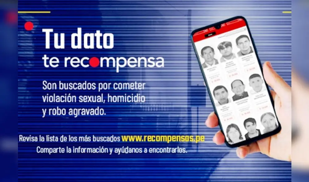 El 40 % de las personas requeridas por la justicia e incluidas en el Programa de Recompensas están inmersos en los delitos de violación sexual, violación de menores de edad y  tocamientos indebidos. Foto: Mininter