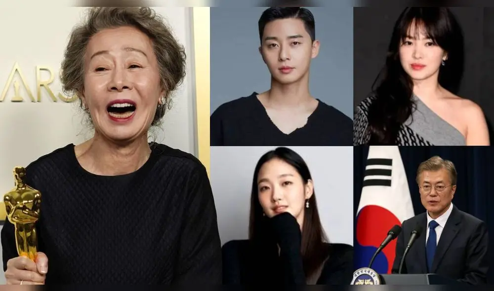 Youn Yuh Jung se convirtió en la primera coreana en ganar un premio de actuación de los Oscar, y así los celebran personajes famosos de Corea del Sur. Foto: composición LR/Naver