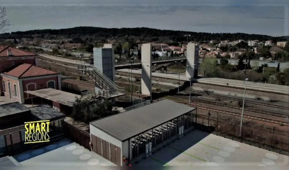 La estación de Gardanne se ha transformado en un moderno centro de transporte intermodal donde se combinan varios medios de transporte como autobuses, bicicletas, trenes, taxis. Foto: Euronews