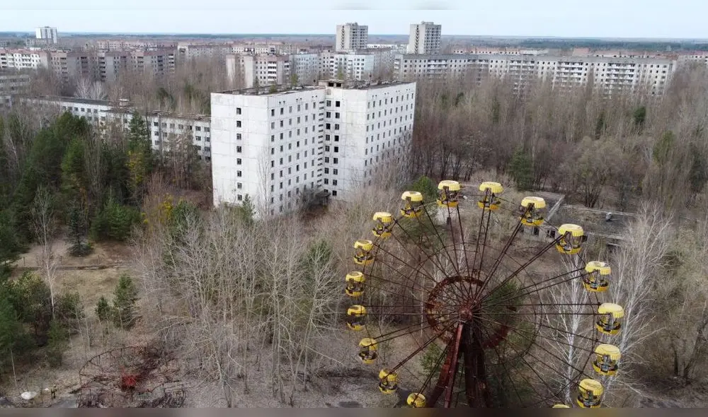 Así luce hoy el lugar donde se encontraba el centro nuclear de Chernobyl. Foto UNOTV