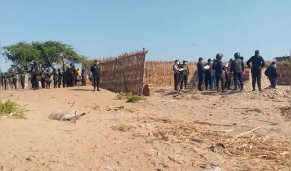 Desalojo de invasores se realizó de manera pacifica. Foto: Andina