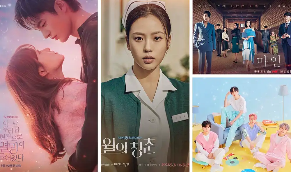 Go Min Si, actriz de Love Alarm, da un giro y se convierte en enfermera para Youth of may. Foto: composición/ tvN/ KBS