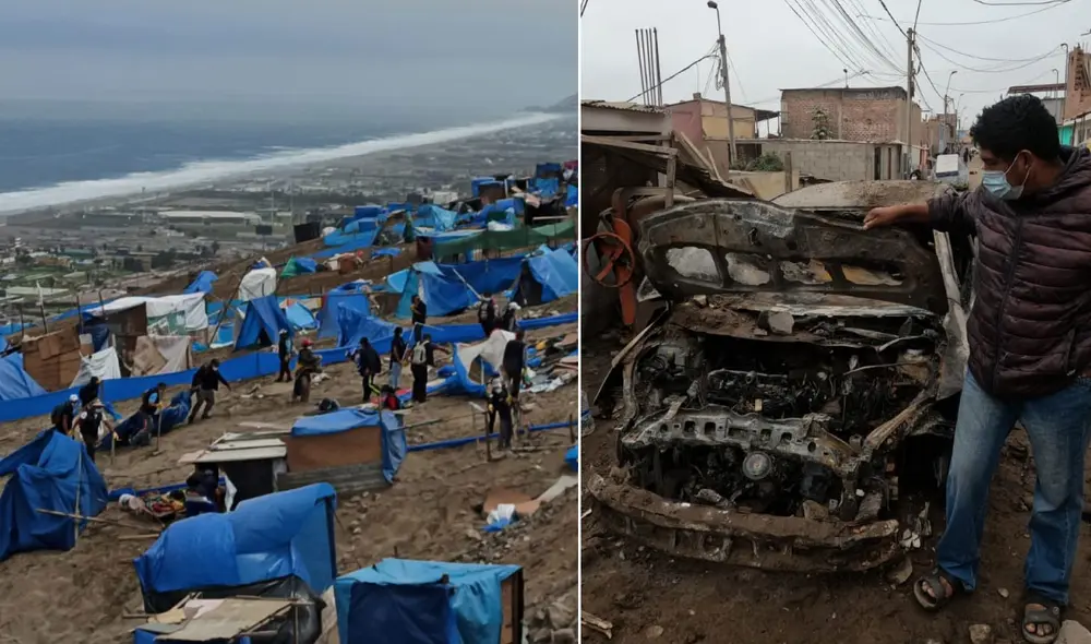 Una bomba lacrimógena habría generado el incendio de un vehículo. Deysi Portuguez/ URPI-LR