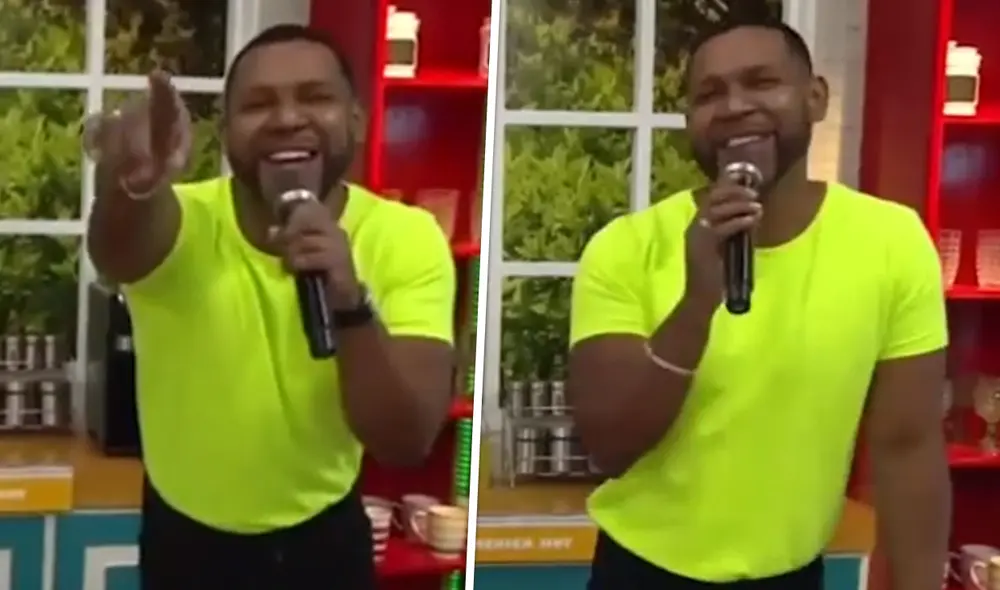 Edson Dávila 'Giselo' se emociona al anunciar que ya es colaborador oficial de América hoy. Foto: captura de América TV Edson Dávila 'Giselo' se emociona al anunciar que ya es colaborador oficial de América hoy. Foto: captura de América TV