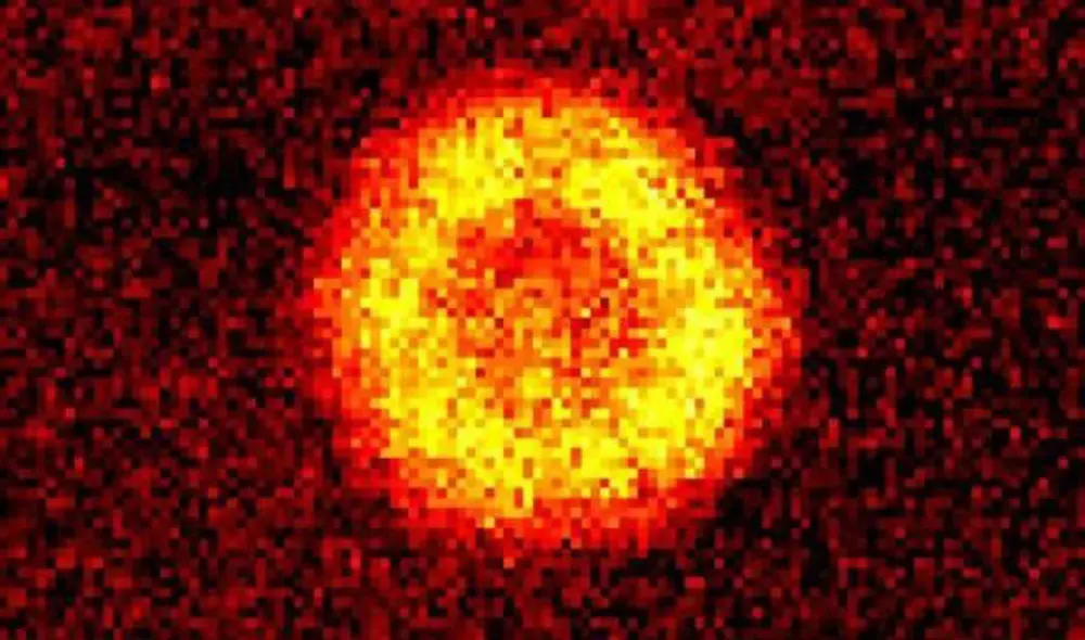 Imagen de las moléculas reunidas con éxito en un condensado de Bose-Einstein. Foto: Chin Lab