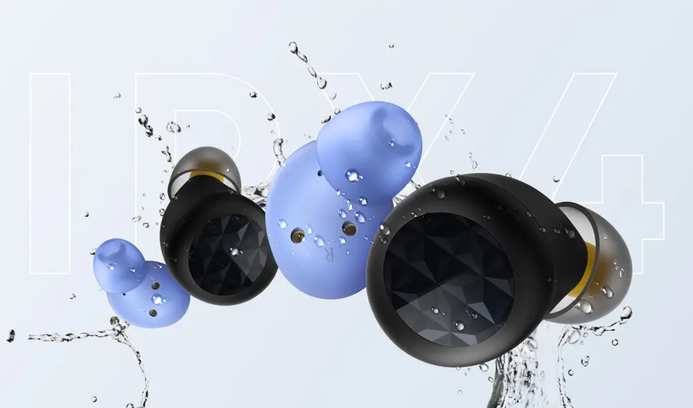 Los auriculares cuentan con certificación IPX4. Foto: Realme