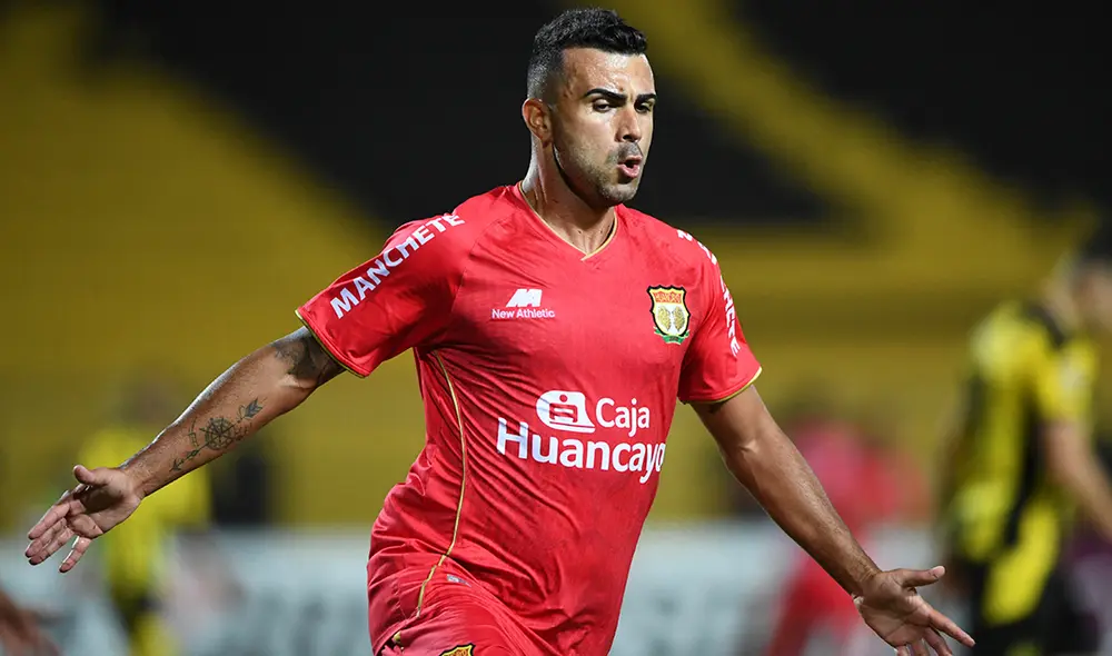 Ellinton Costa, 'Liliu', marcó su tercer gol con Sport Huancayo en la Copa Sudamericana 2021. Foto: AFP