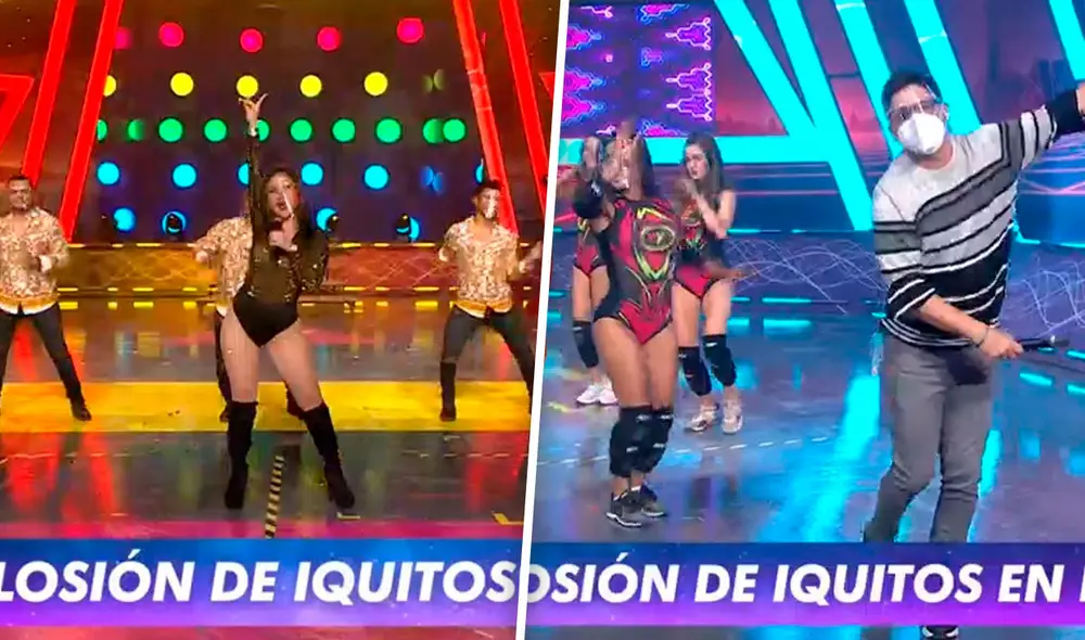 La orquesta iquiteña se presentó en vivo en el reality de competencias con su más reciente éxito musical. Foto: captura/América TV