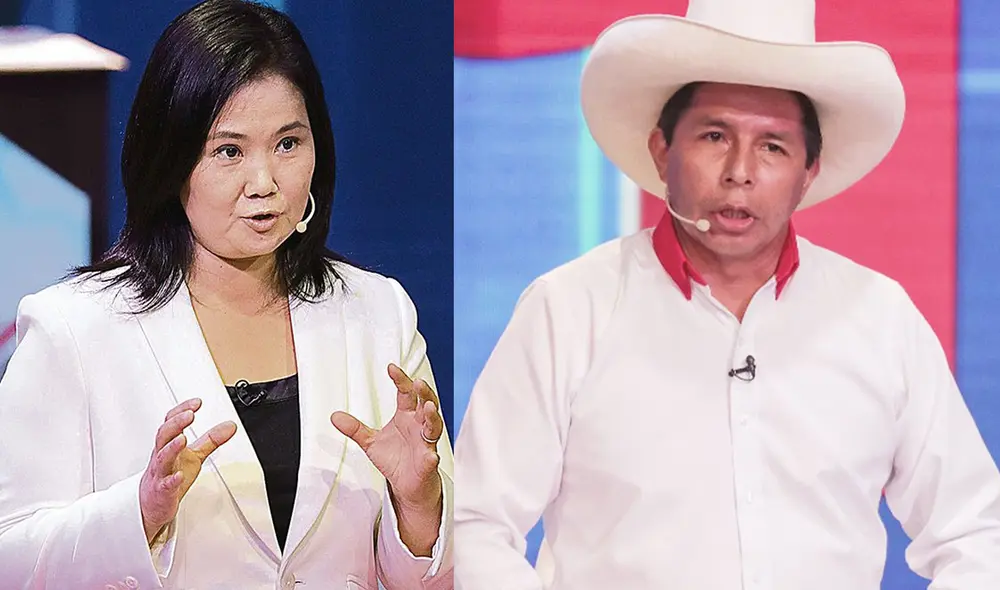 Keiko Fujimori propuso debatir el domingo 2 de mayo y Pedro Castillo adelantó la fecha un día. Foto: composición/La República Keiko Fujimori propuso debatir el domingo 2 de mayo y Pedro Castillo adelantó la fecha un día. Foto: composición/La República