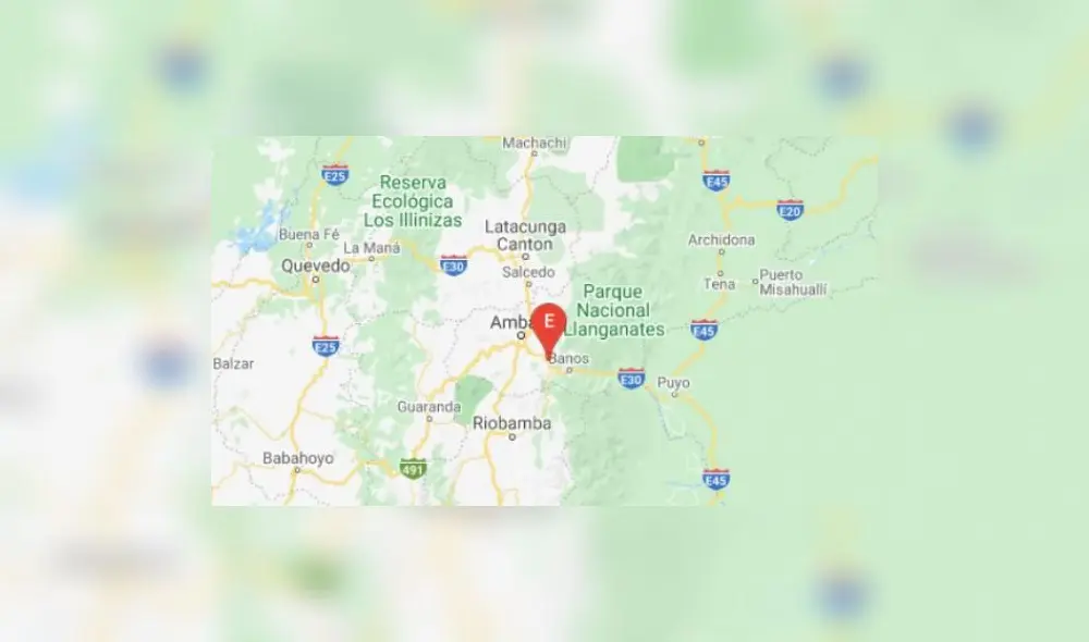 Ubicación del sismo en Ecuador en el mapa. Foto: Instituto Geofísico Ubicación del sismo en Ecuador en el mapa. Foto: Instituto Geofísico