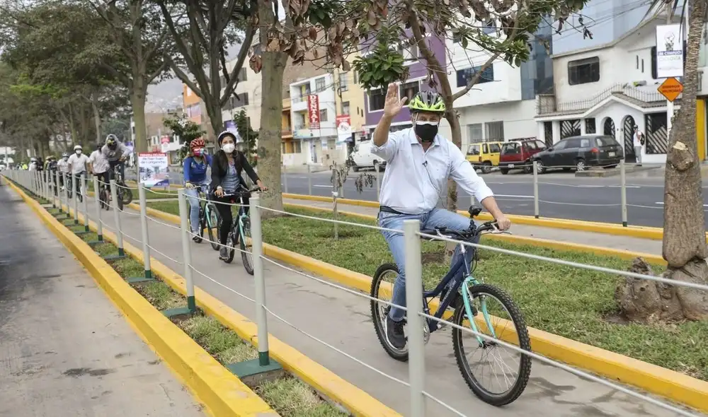 Según Muñoz, su gestión ha añadido 58,8 km de ciclovía hasta la fecha. Foto: Municipalidad de Lima