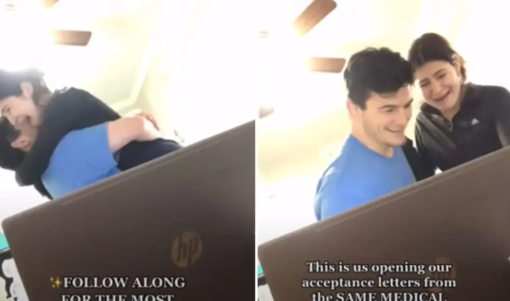 Los estudiantes se emocionaron al saber que estudiarán la misma carrera en la universidad. Foto: captura de YouTube