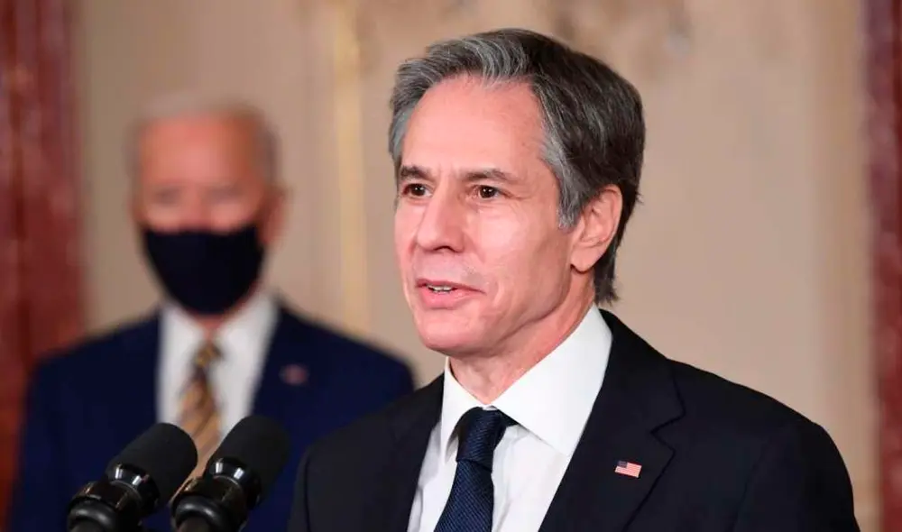 El secretario de Estado manifestó su apoyo a los esfuerzos del Gobierno de Francisco Sagasti, para afrontar la crisis sanitaria de la COVID-19. Foto: AFP El secretario de Estado manifestó su apoyo a los esfuerzos del Gobierno de Francisco Sagasti, para afrontar la crisis sanitaria de la COVID-19. Foto: AFP