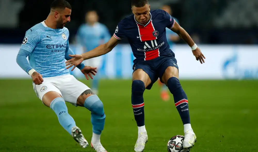 En el partido de ida, Manchester City ganó 2-1 con goles de De Bruyne y Mahrez. Foto: EFE