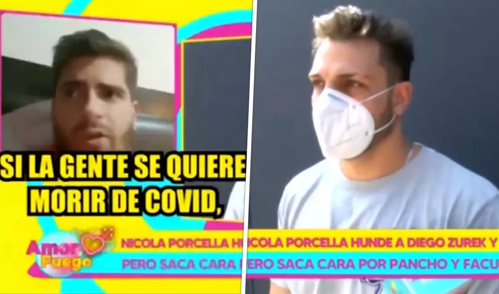 Nicola Porcella indignado por comentarios de Diego Zurek sobre la COVID-19. Foto: captura de Willax