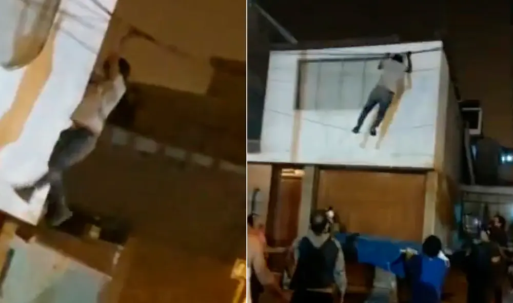 Sujeto acabó con varias heridas en el cuerpo luego de lo sucedido. Foto: captura Latina Sujeto acabó con varias heridas en el cuerpo luego de lo sucedido. Foto: captura Latina