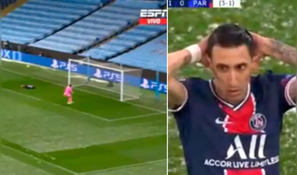 Ángel Di María es titular en el partido ante Manchester City. Foto: captura ESPN
